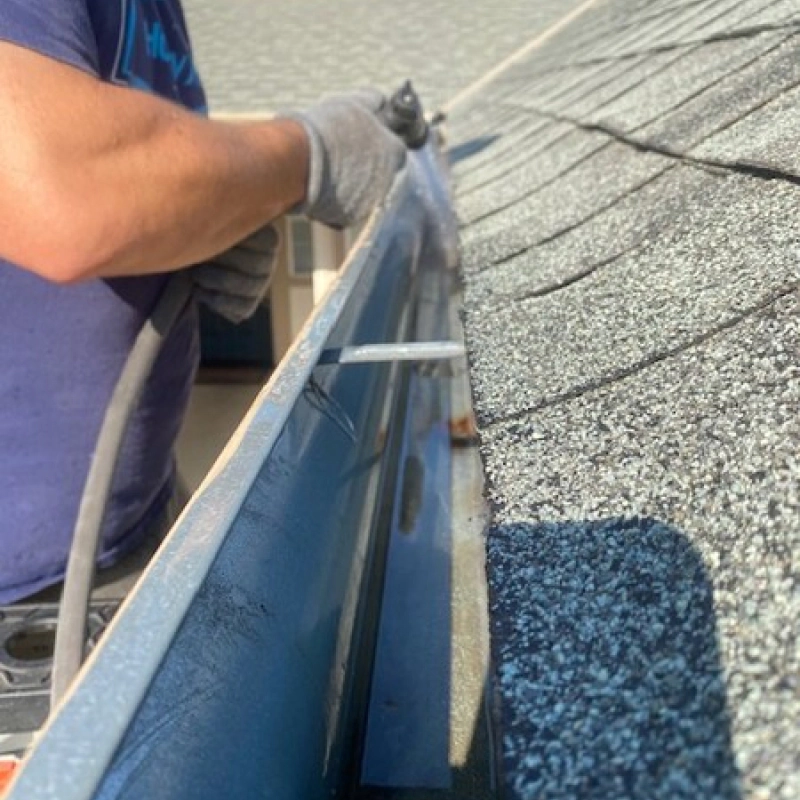 service roof gutter installation work in progress modesto ca